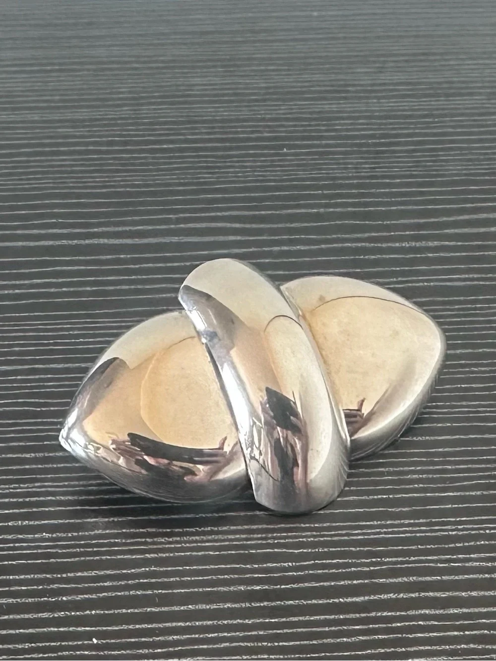 Vintage MCM Sterling Silver Minimalistic Sculptural Brooch